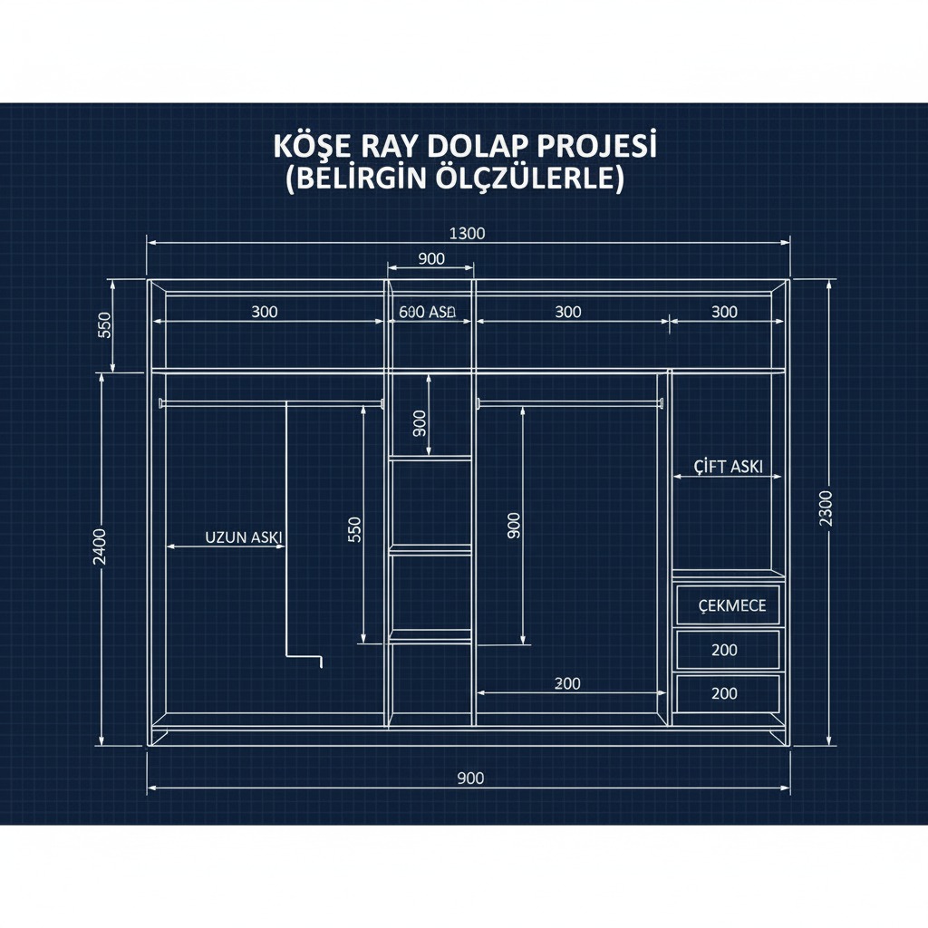 Levent Özel Ölçü Dolap — Ray Dolap İmalatı